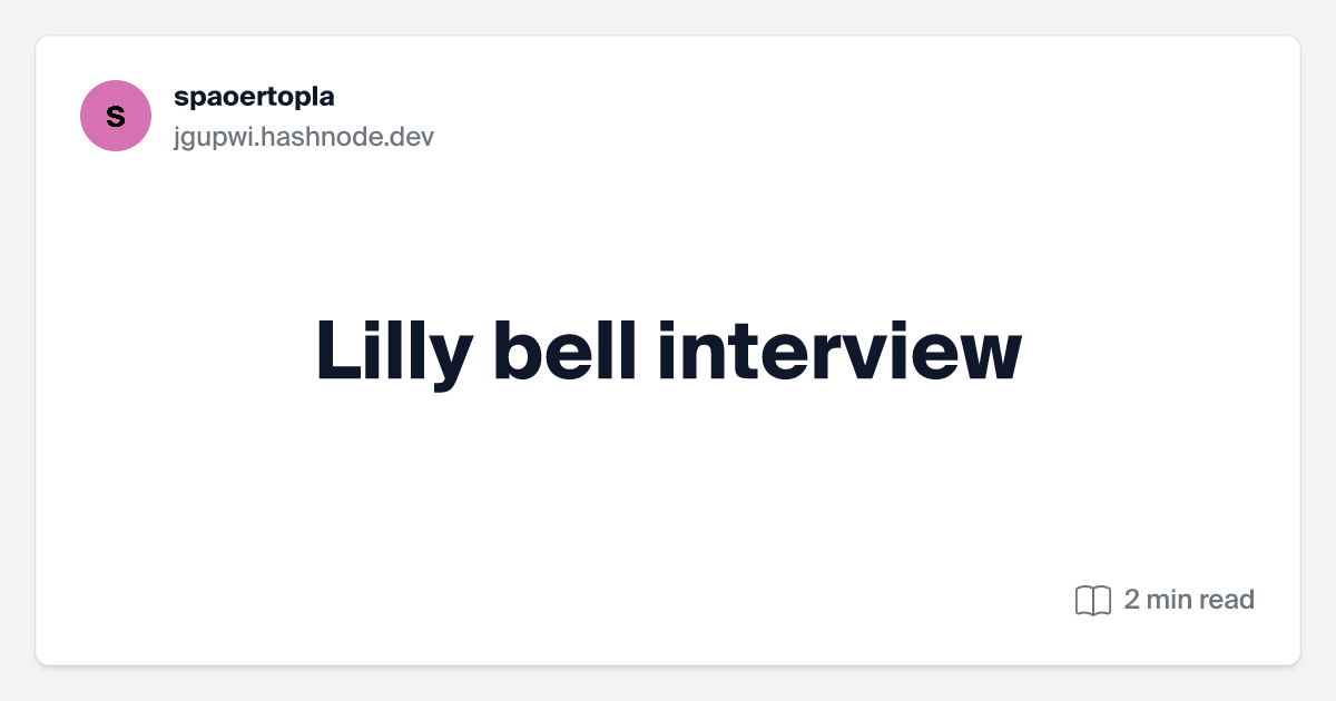 dave mcaloney add lilly bell interview photo