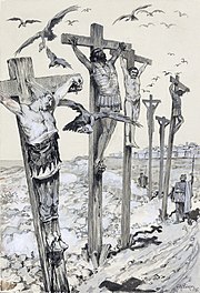 crucified naked