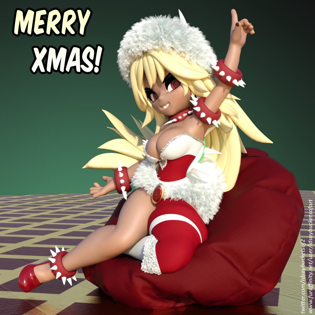 amir simchoni share merry xmas with bowsette photos