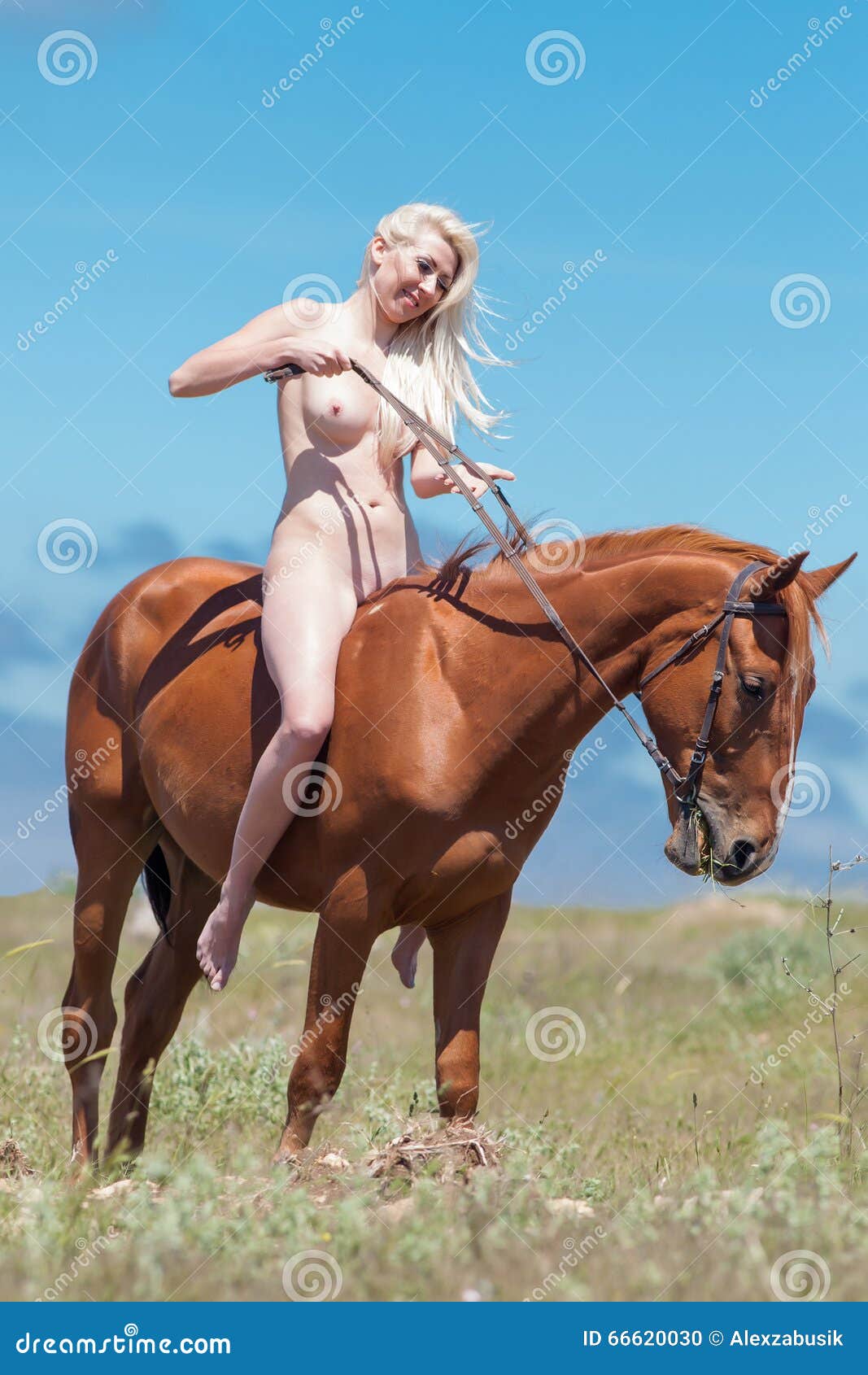 Best of Naked woman on horseback