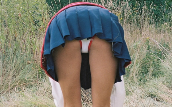 mini skirt bendover