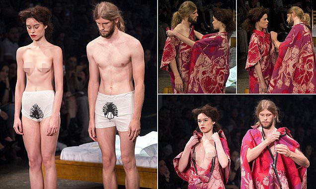 Best of Nude men runway