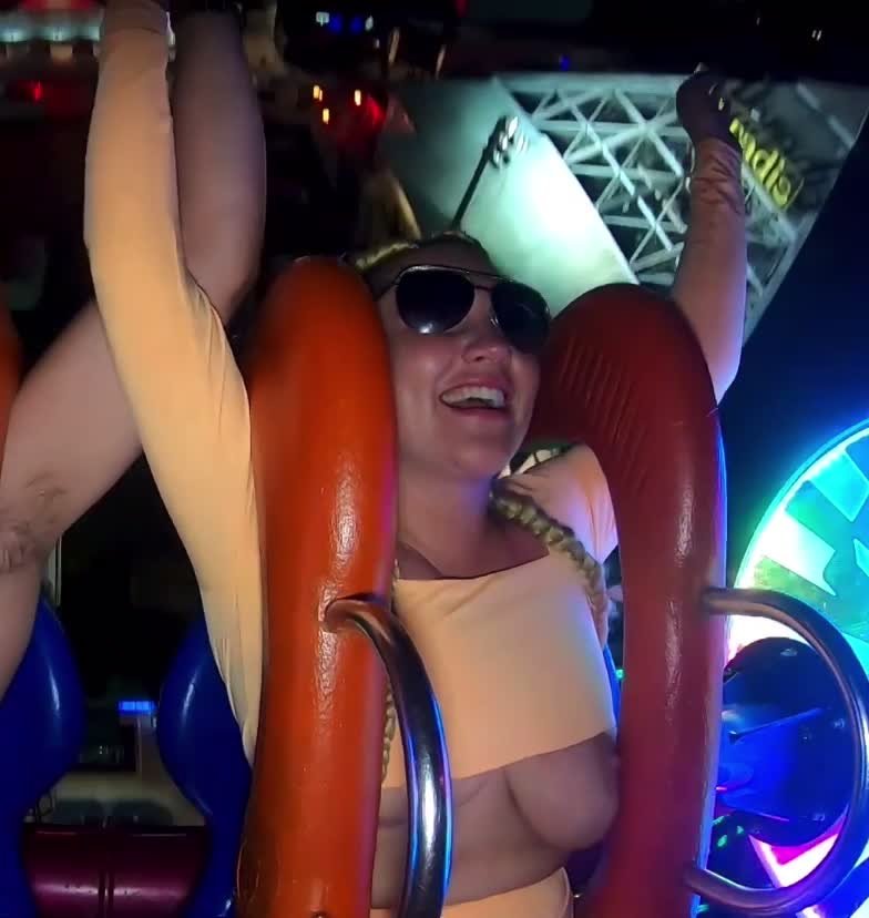 alexandra bonilla share tits fall out on slingshot ride photos