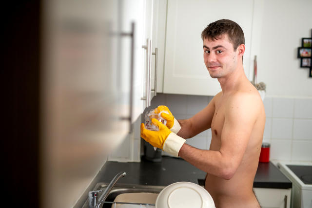 Naked Kitchen Cleaning for roleplay