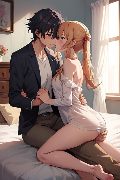 anime couple making love