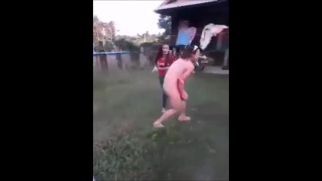 stripped naked in fight