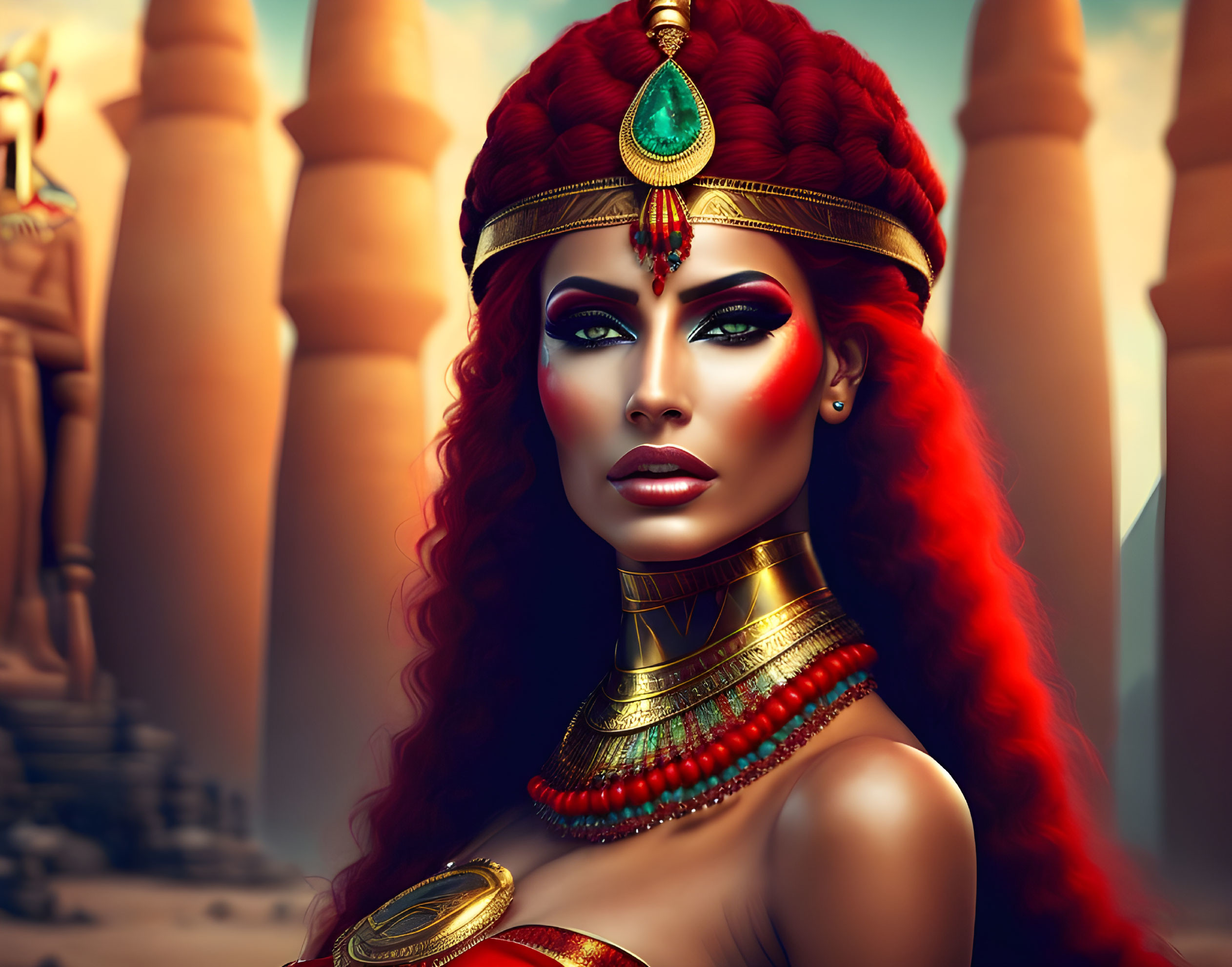 adenekan shola share cleopatra red head photos