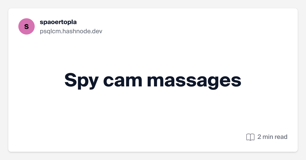 Spycam Massages mother dubbed