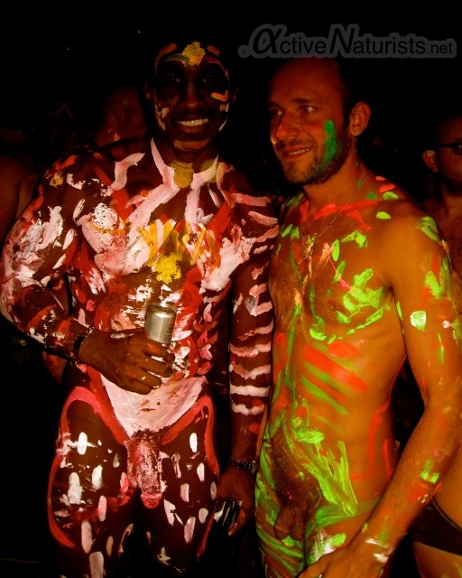 carboni share male body paint nude photos