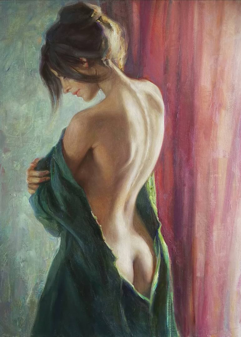 woman undressing nude