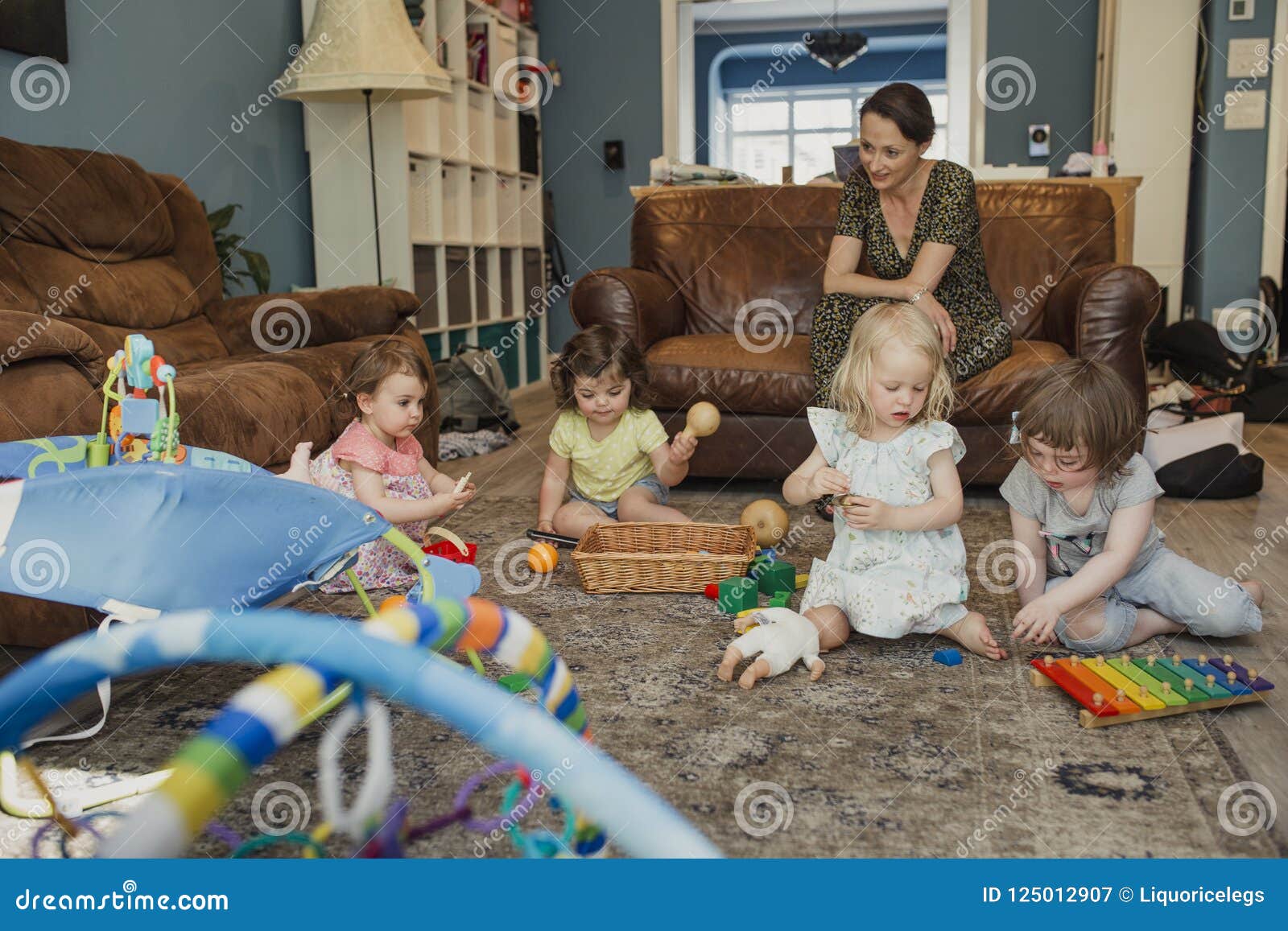 women playing with toys